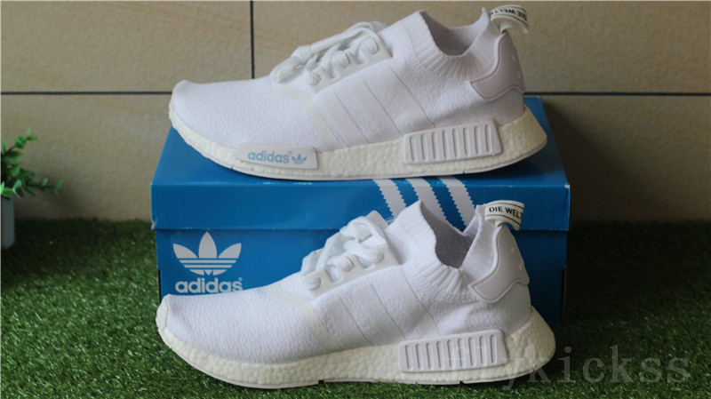 Real Boost Adidas NMD R1 Primeknit White